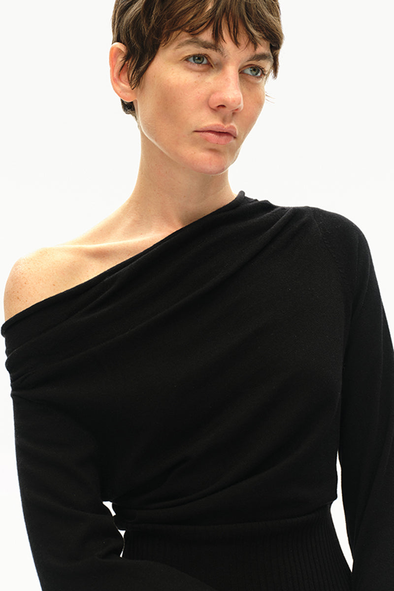 One-Shoulder Ribbed Top