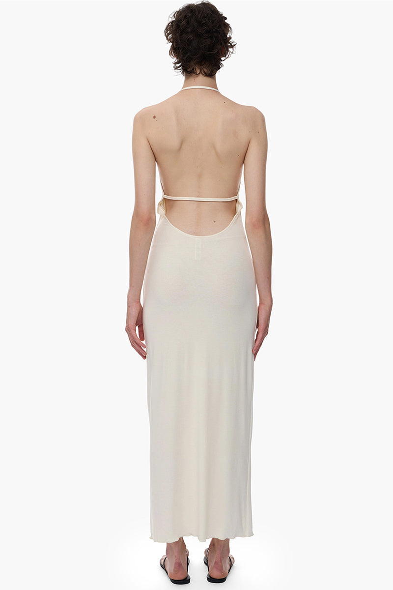 Halter Neck Backless Slim Maxi Dress