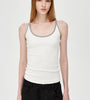 Contrast Trim Fitted Cami Top