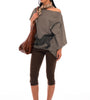 Asymmetrical Panther Print Knit Top