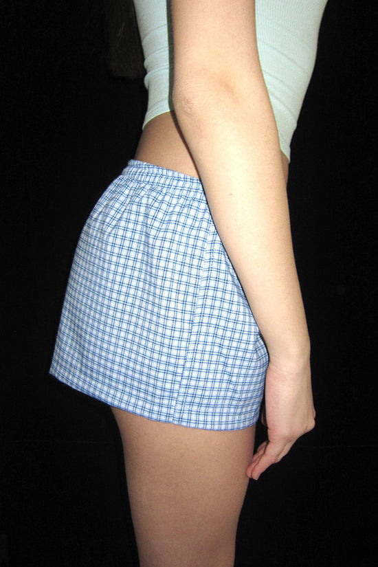 Plaid Buttoned Lounge Shorts