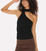 Asymmetric Neck Choker Tank