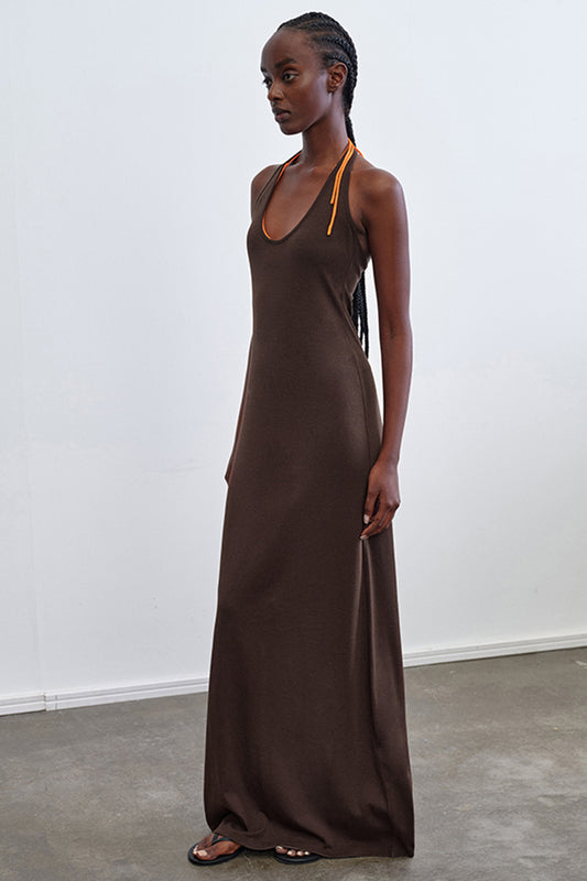 Halter Backless Maxi Dress