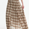 Plaid Flowy Maxi Skirt