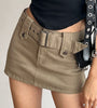 Belted Mini Skirt