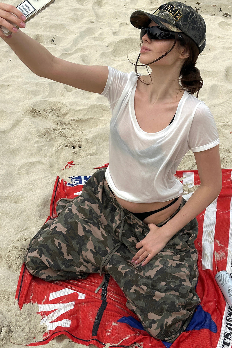 Sheer Tee with Bikini Layering