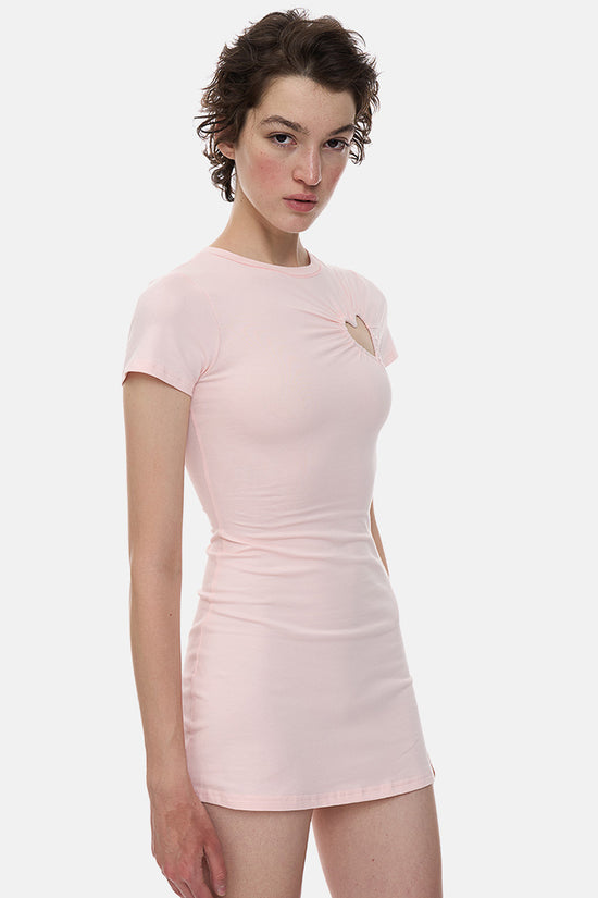 Heart Cutout Fitted Mini Dress