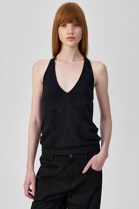 Deep V-Neck Racerback Tank Top