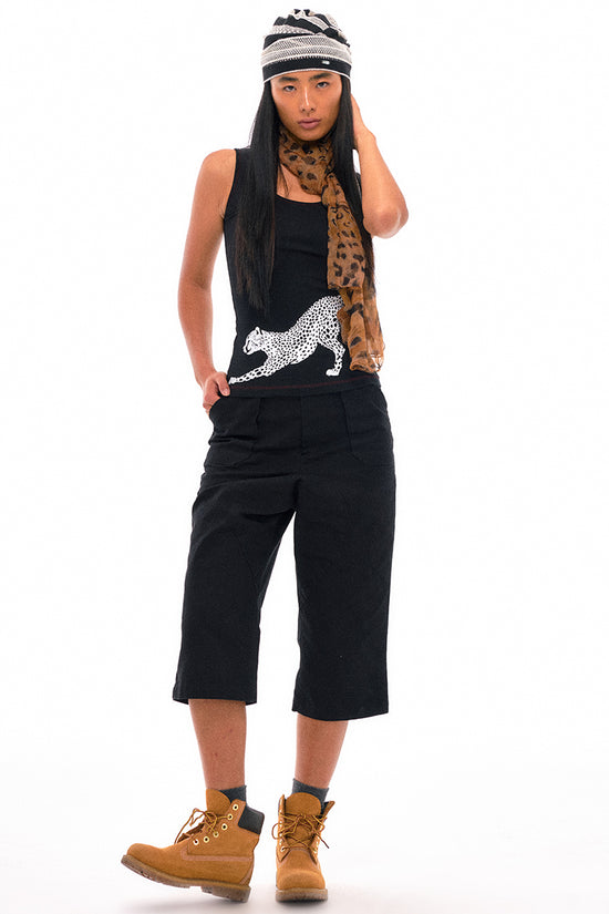 Tank Top with Stretch Cat Graphic