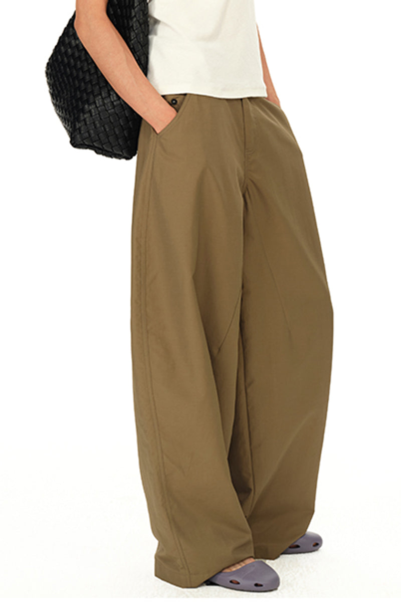 Wide Leg High Waist Casual Pants