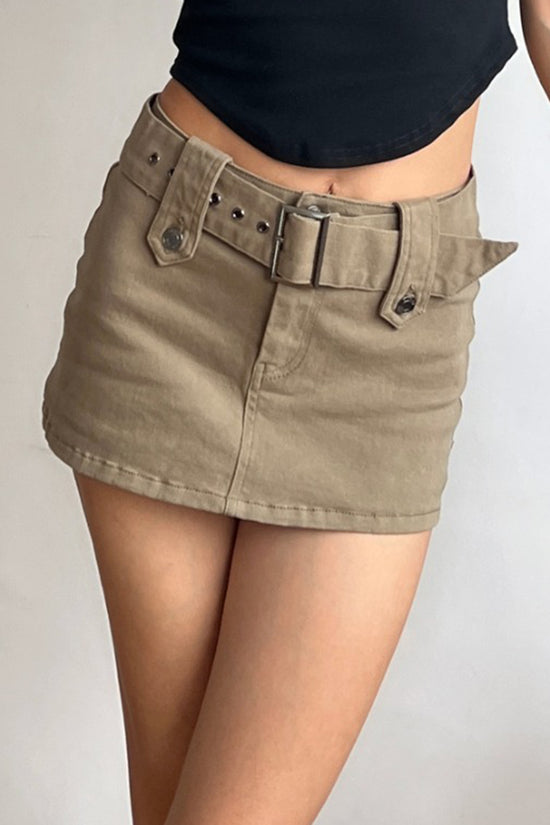 Belted Mini Skirt
