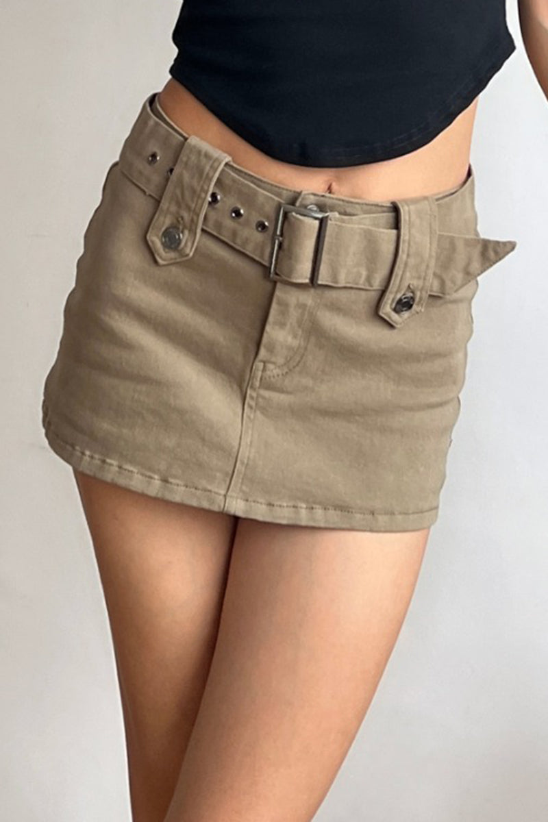Belted Mini Skirt