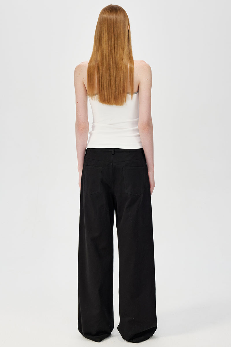Contrast Trim Fitted Cami Top