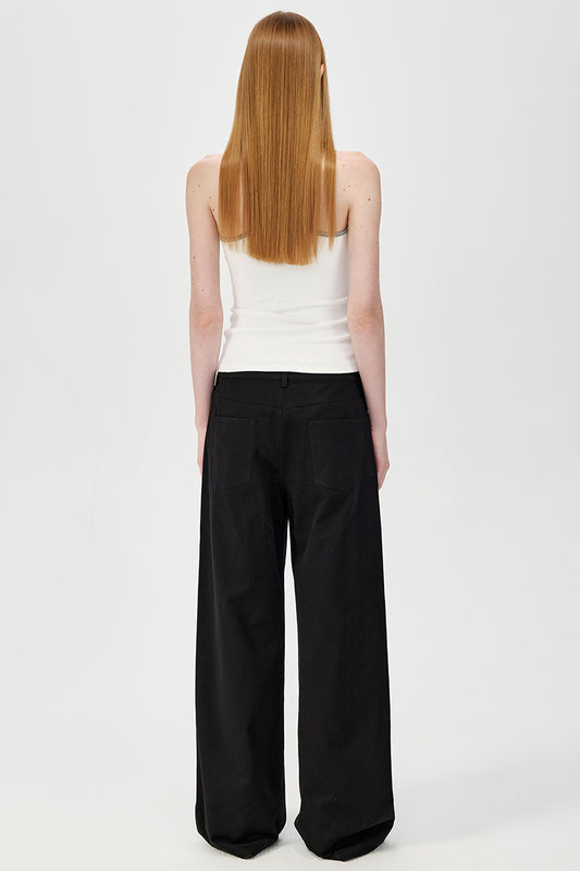 Contrast Trim Fitted Cami Top