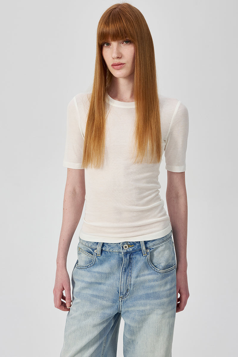 Slim Fit Elbow Sleeve Tee