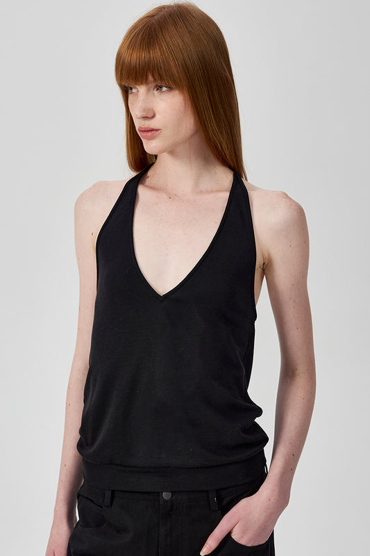 Deep V-Neck Racerback Tank Top