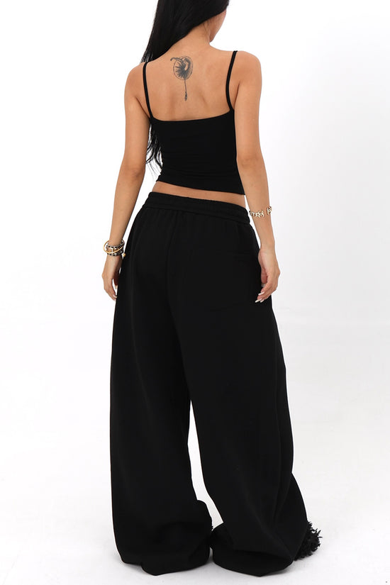 Drawstring Wide-Leg Pants