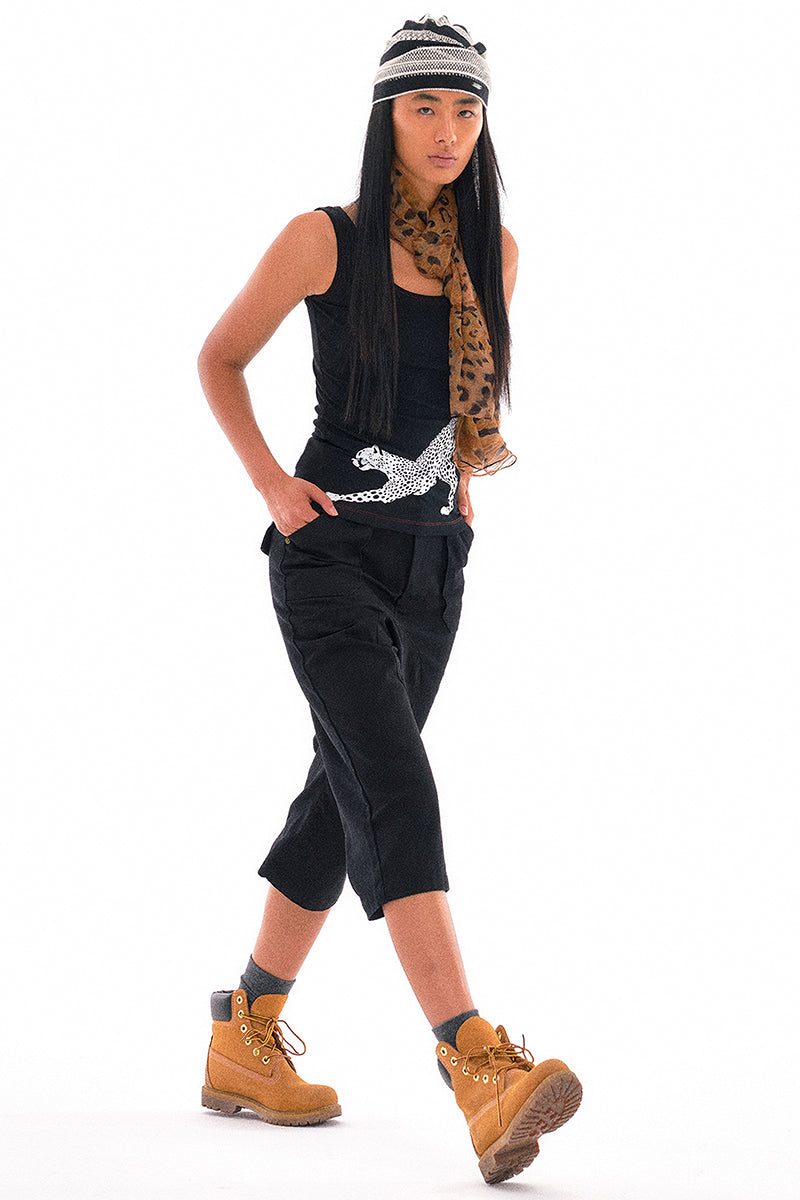 Tank Top with Stretch Cat Graphic