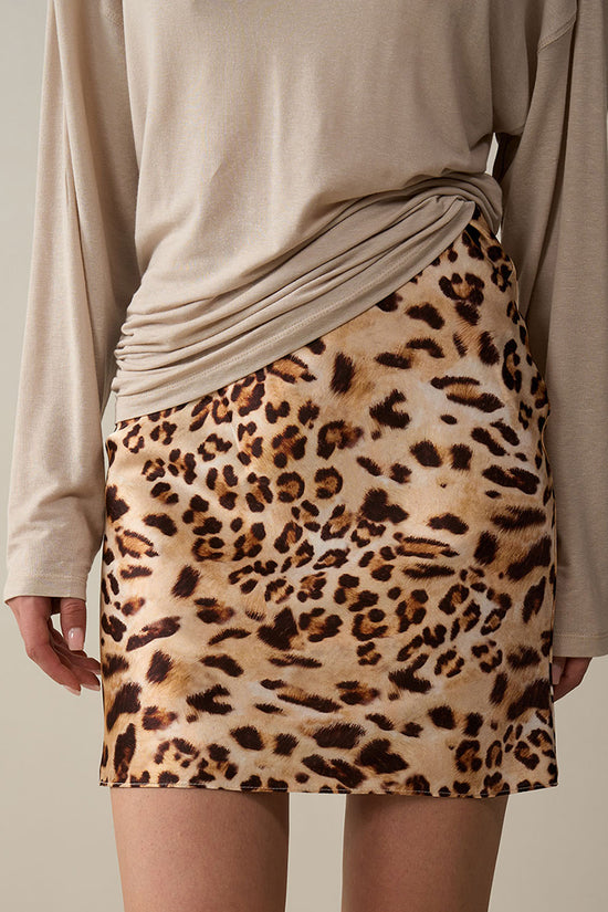 Leopard Print Mini Skirt