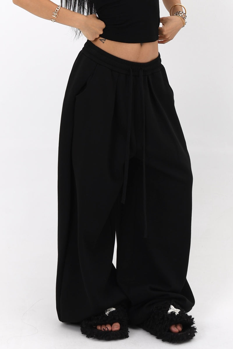 Drawstring Wide-Leg Pants