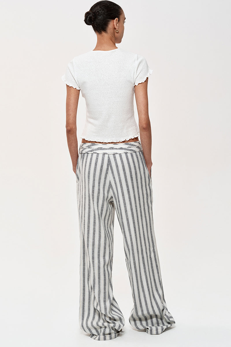 Striped Tie-Waist Lounge Pants