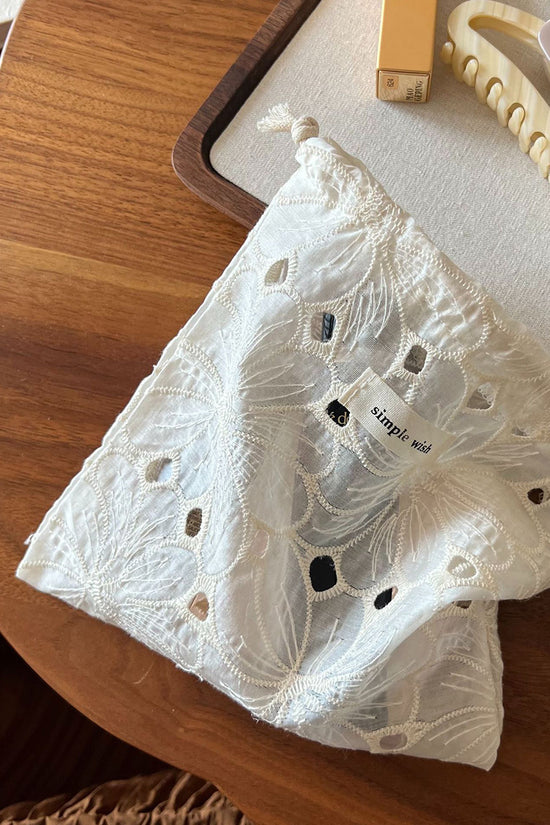 Chic Floral Drawstring Pouch