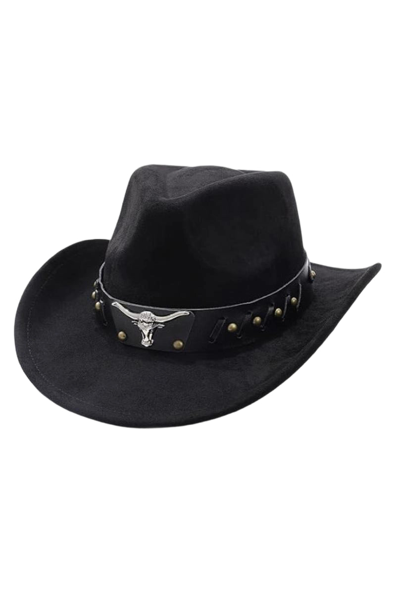 Western Cow Skull Embellished Hat