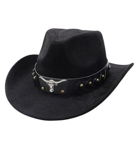 Western Cow Skull Embellished Hat