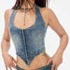 Structured Denim Corset Top