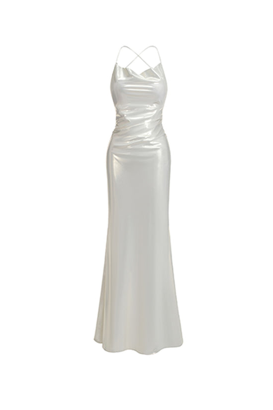 Backless Maxi Dress with Spaghetti Straps
