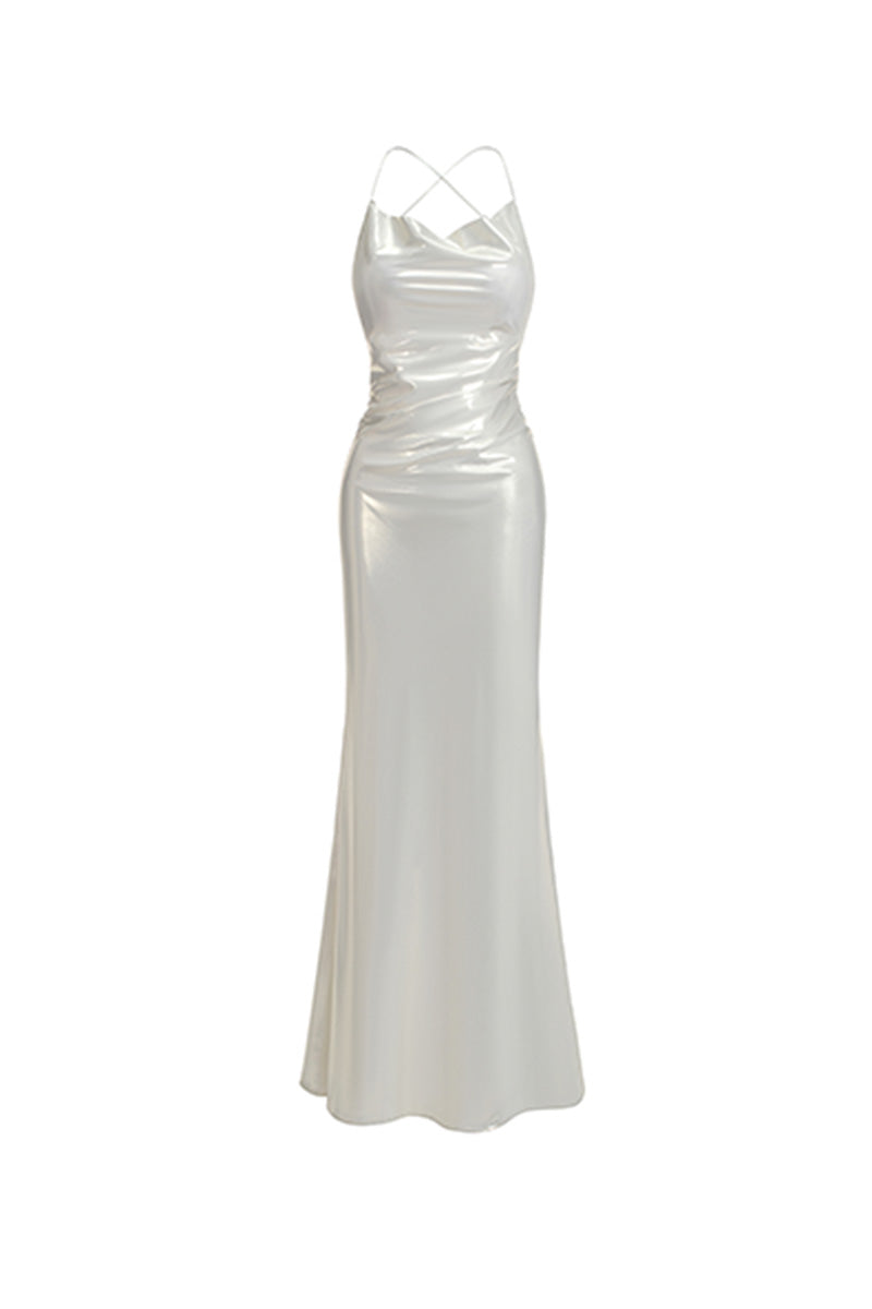 Backless Maxi Dress with Spaghetti Straps