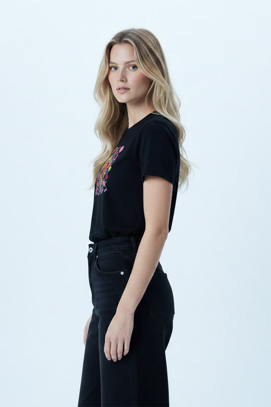 Abstract Doodle Graphic T-Shirt