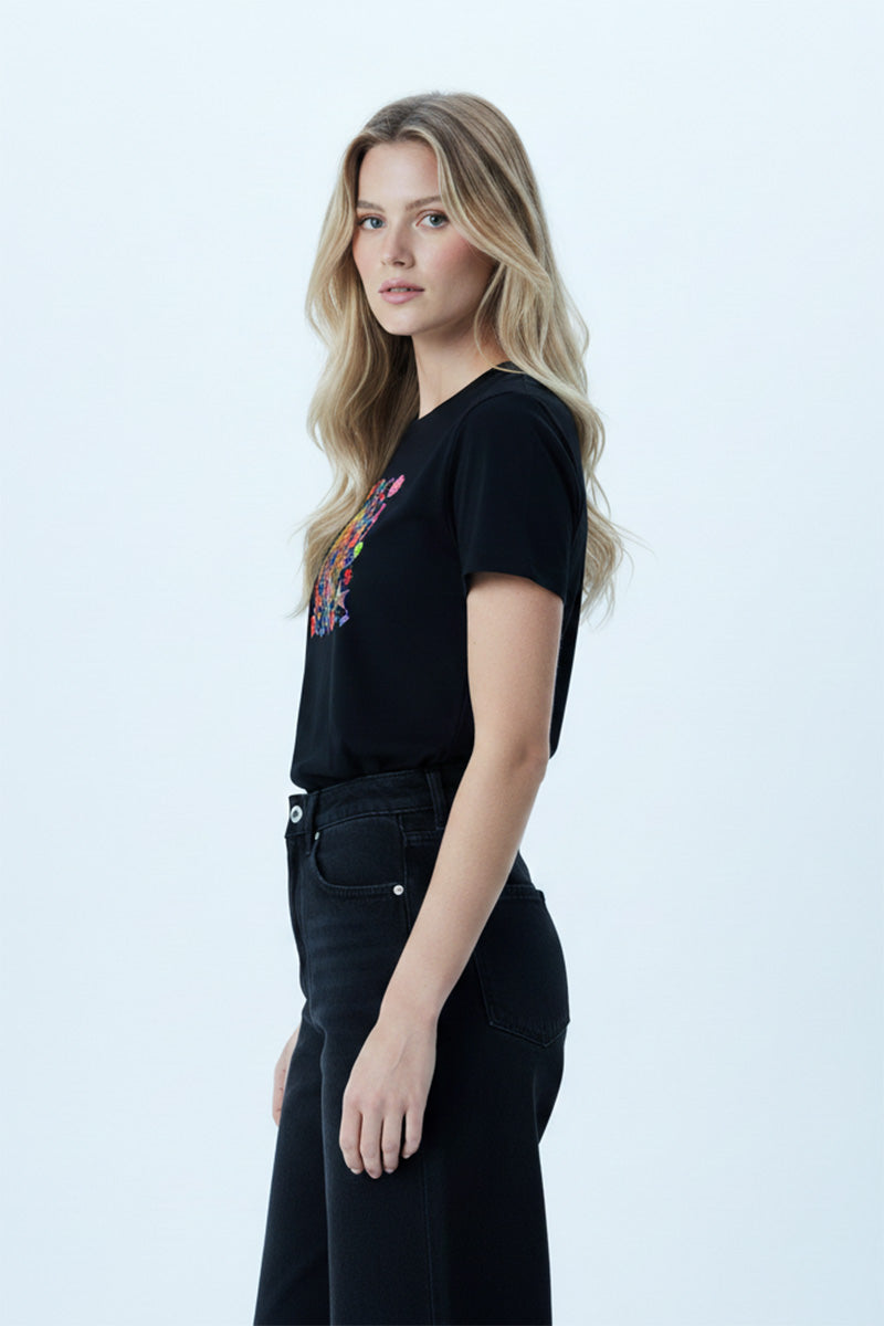 Abstract Doodle Graphic T-Shirt