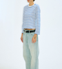 Striped Long Sleeve Cropped Tee