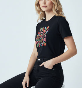 Botanical Vines Embroidery T-Shirt