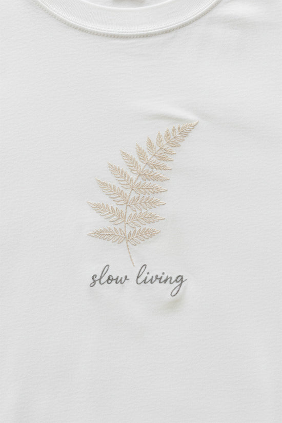 Flow Energy Leaf Embroidered T-Shirt