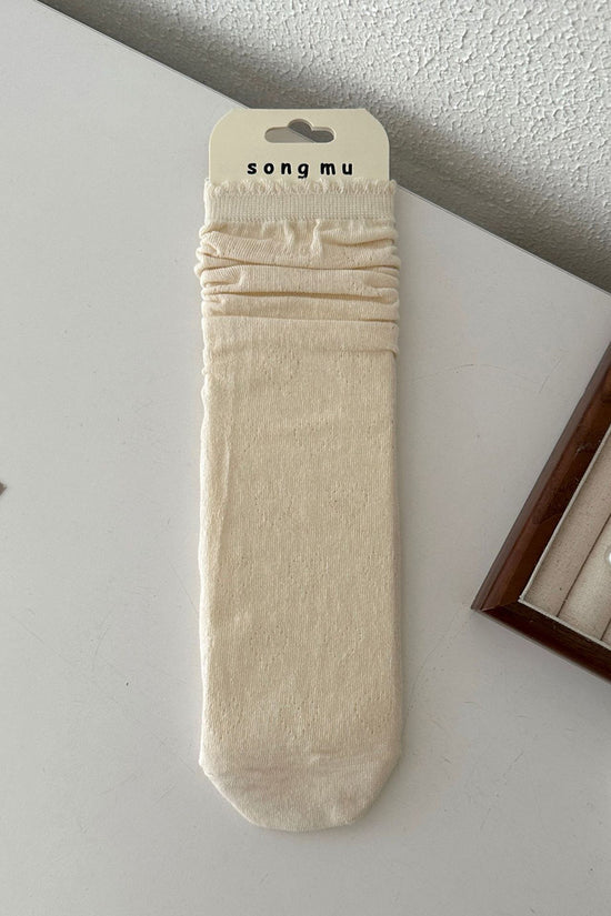 Elegant Plain Hosiery Sock