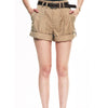 Rolled Hem Tailored Casual Shorts