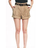 Rolled Hem Tailored Casual Shorts