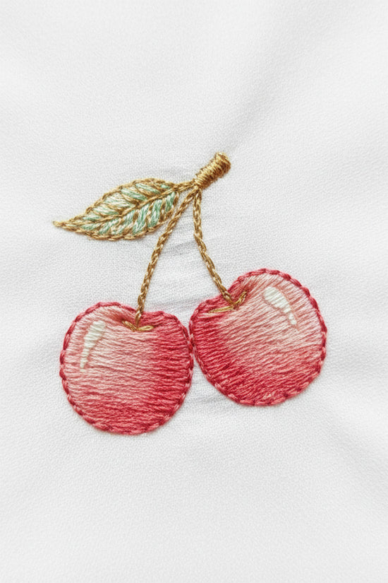Soft Cherry Embroidered T-Shirt