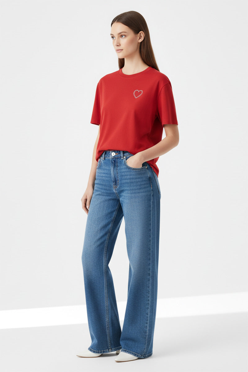 Minimal Heart Outline T-Shirt