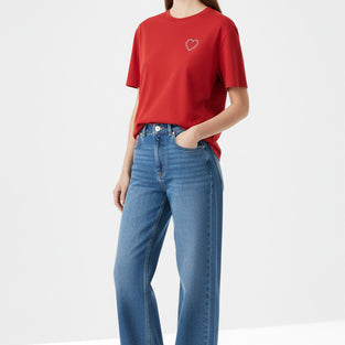 Minimal Heart Outline T-Shirt