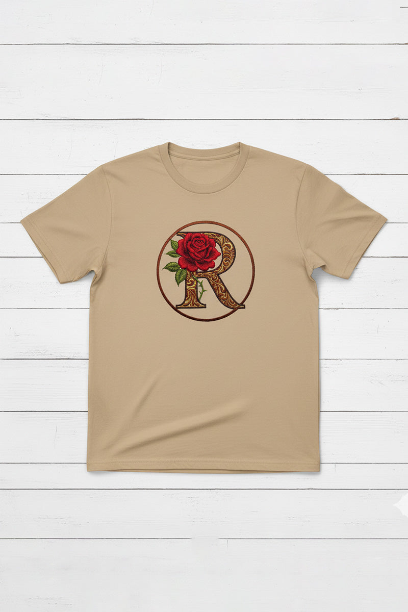 Rose Initial R T-Shirt