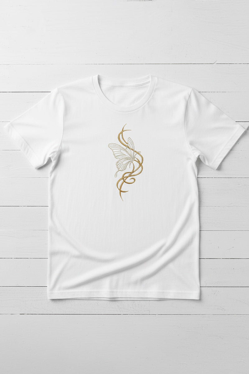 Butterfly Essence Embroidered T-Shirt