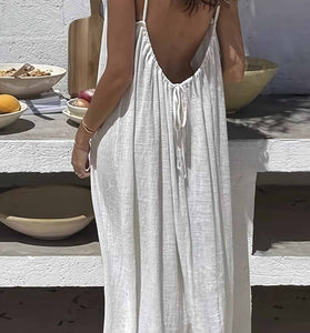 Backless Flowy Sleeveless Casual Dress