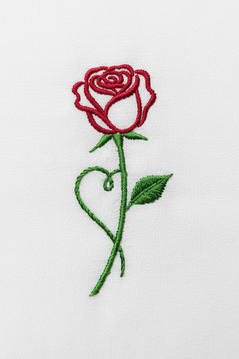 Single Rose Graphic T-Shirt