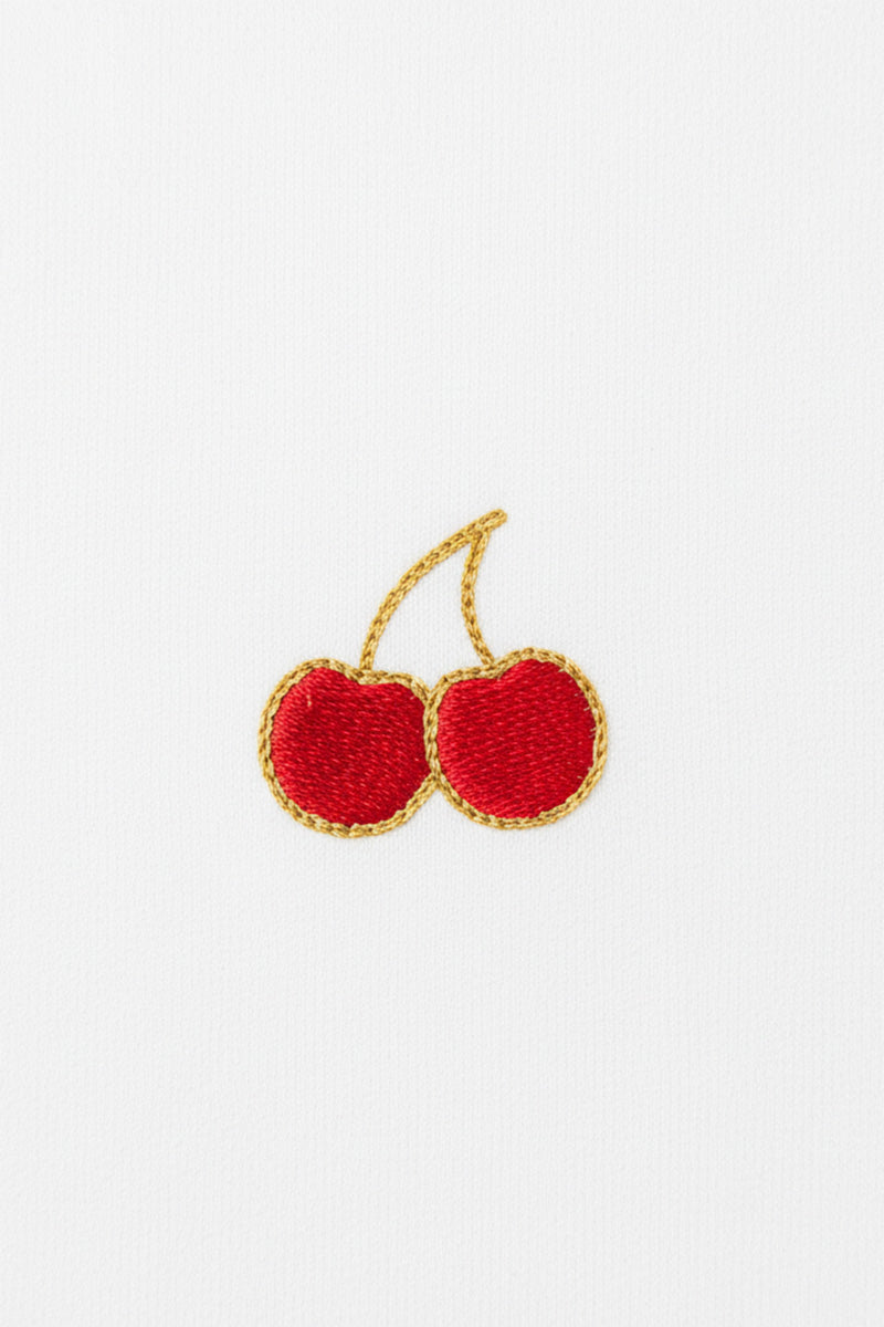 Mini Cherry Embroidered T-Shirt