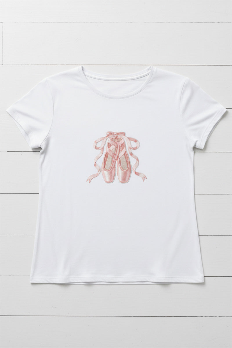 Ballet Grace Embroidered T-Shirt