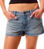 Mid Rise Casual Denim Mini Shorts