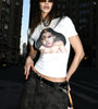 Portrait Print Fitted Graphic Tee
